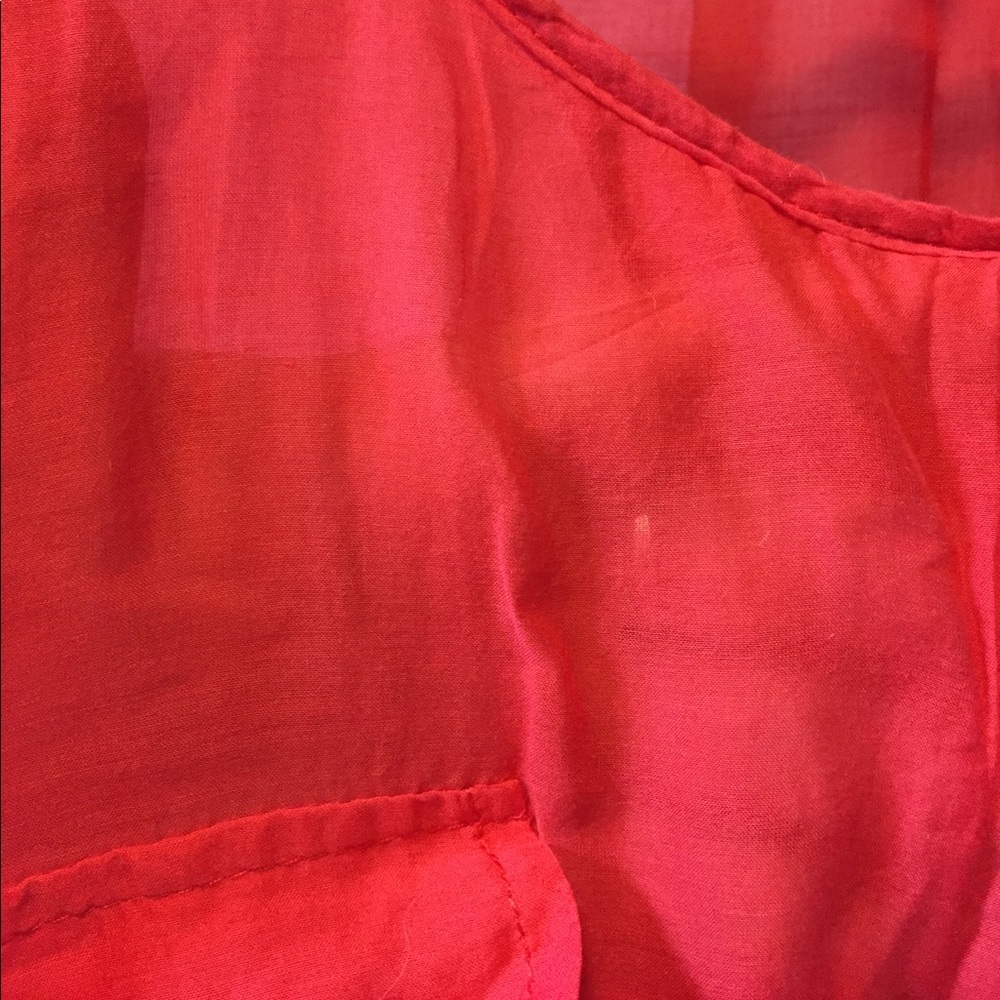 Fitted Red-Orange Summer Dress - Picture 6 of 6