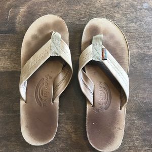 Light Brown Rainbow Flip Flops