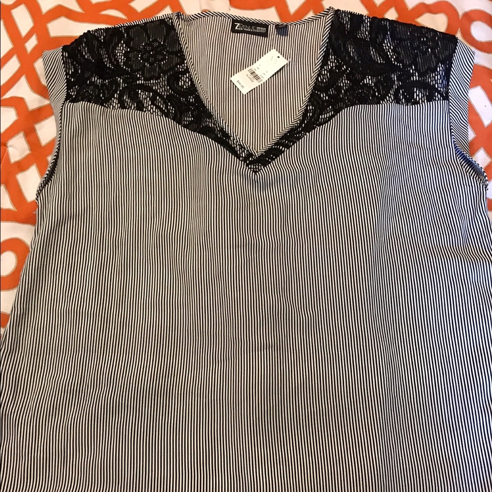 Black and white stripe shirt