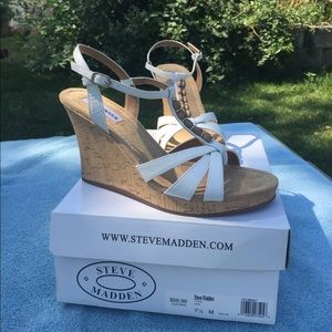 White Steve Madden Wedges
