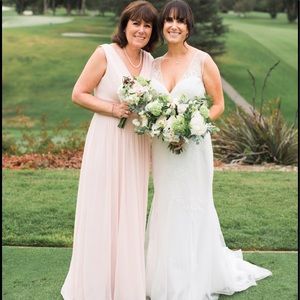 Beautiful blush bridesmaid dress. Dressy 2894.
