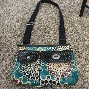 Fossil print purse