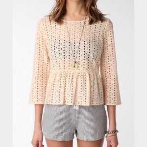 Kimchi Blue (urban outfitters) cotton eyelet top