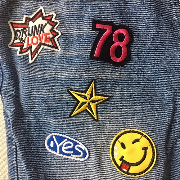 💥Hight Waisted Patched Jeans 💥 Size M/L - Picture 4 of 7