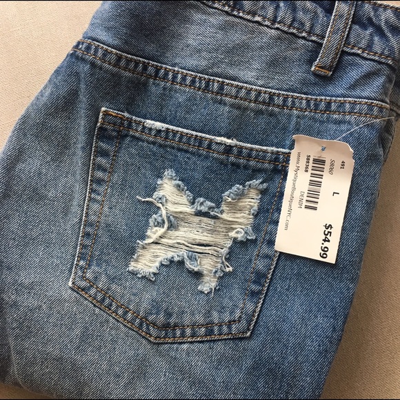 💥Hight Waisted Patched Jeans 💥 Size M/L - Picture 5 of 7