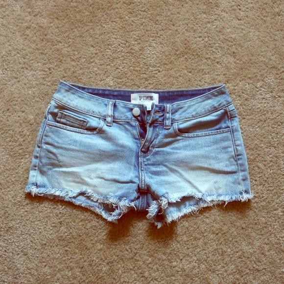 *SOLD* PINK Denim Cut Off Shorts - Picture 2 of 4