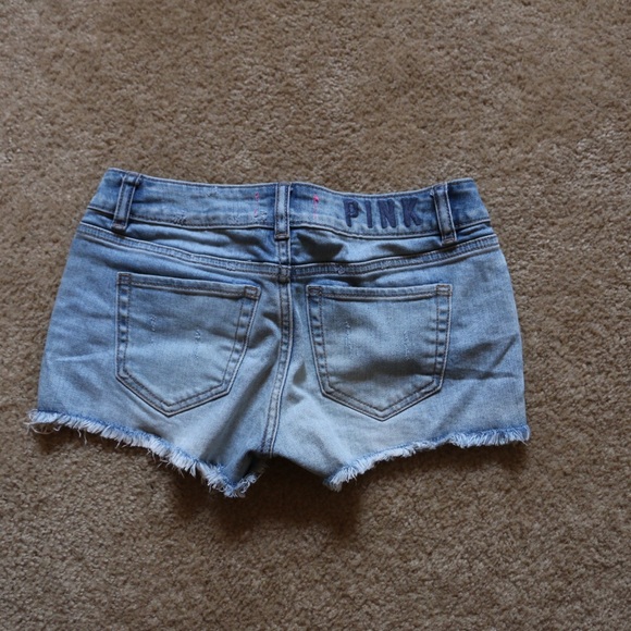 *SOLD* PINK Denim Cut Off Shorts - Picture 3 of 4