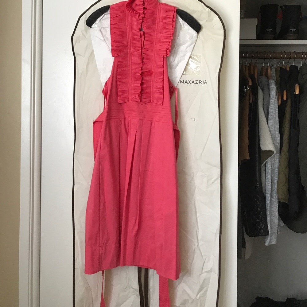 BCBG Ruffle halter neck dress