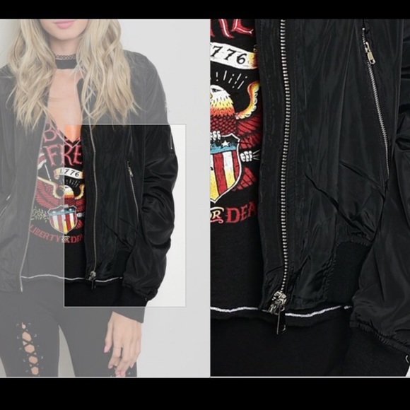 🎊CLOSING!! SEE AD☝🏻🎊🌺LIGHTWEIGHT Bomber Jacket - Picture 3 of 4