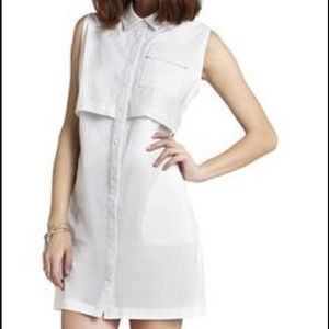 Bcbgeneration cropped cotton shirt dress