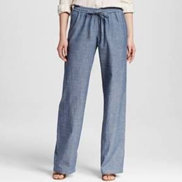 Chambray drawstring pants Clearance