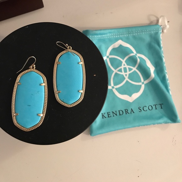 Kendra Scott Danielle Earrings in Turquoise - Picture 1 of 1