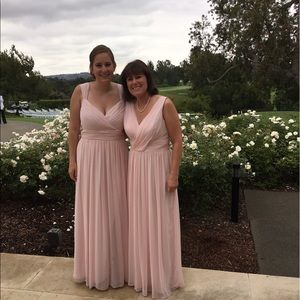Bridesmaid dress. Blush After Six. Full length