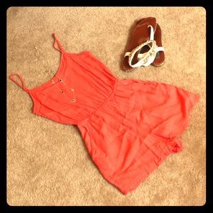 Classic Romper w/ Eyelet Details and Pockets