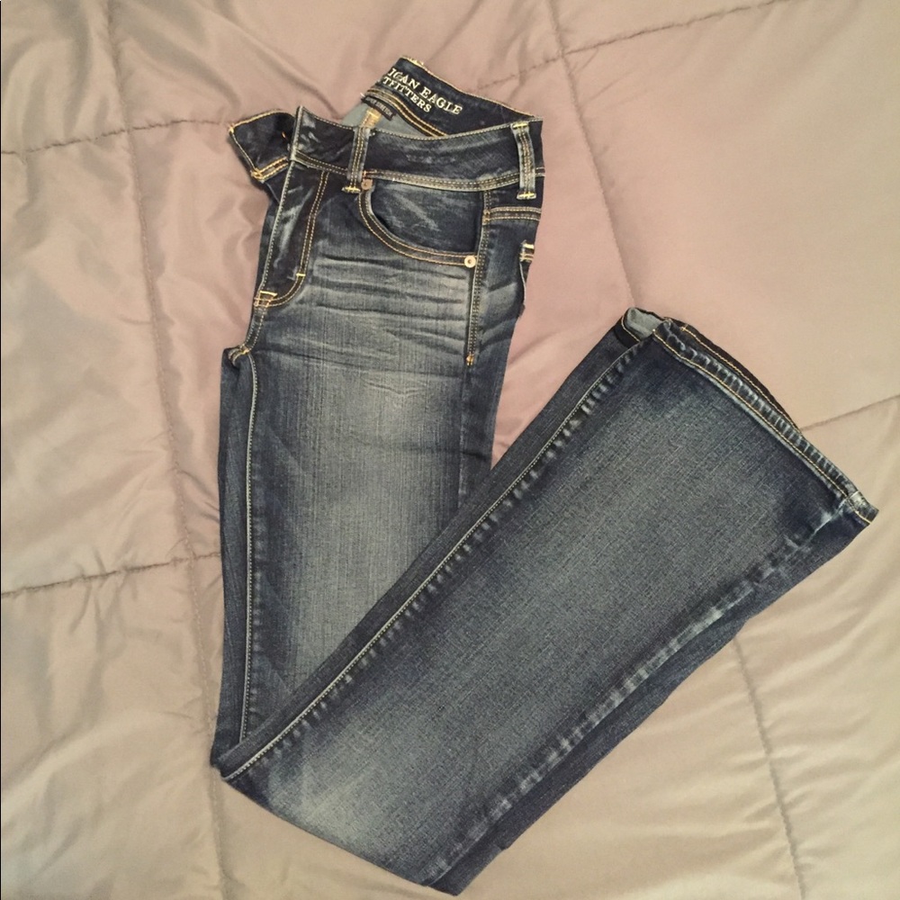 American Eagle Kick Boot Jean's (dark wash)