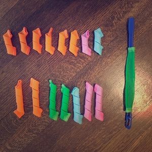 "Curl Formers" type spiral mesh hair curlers