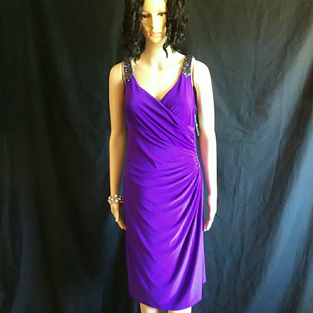 RALPH LAUREN STUNNING PURPLE EVENING DRESS😱