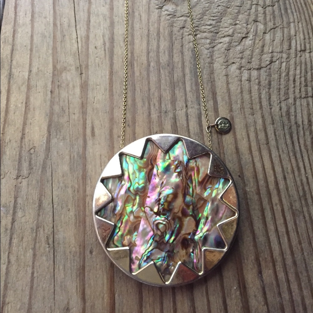Starburst abalone shell necklace