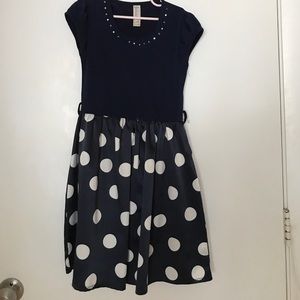 A polka dotted soft dress