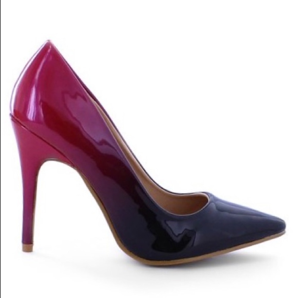 Maker's Pumps Black Hot Pink Heels - Picture 2 of 4