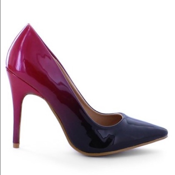 Maker's Pumps Black Hot Pink Heels - Picture 2 of 4