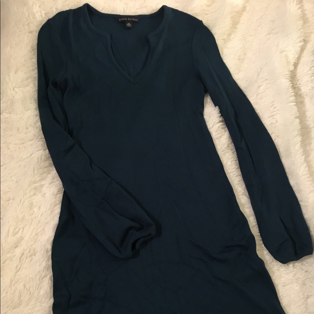 Banana Republic Dark Teal Dress - Size Small