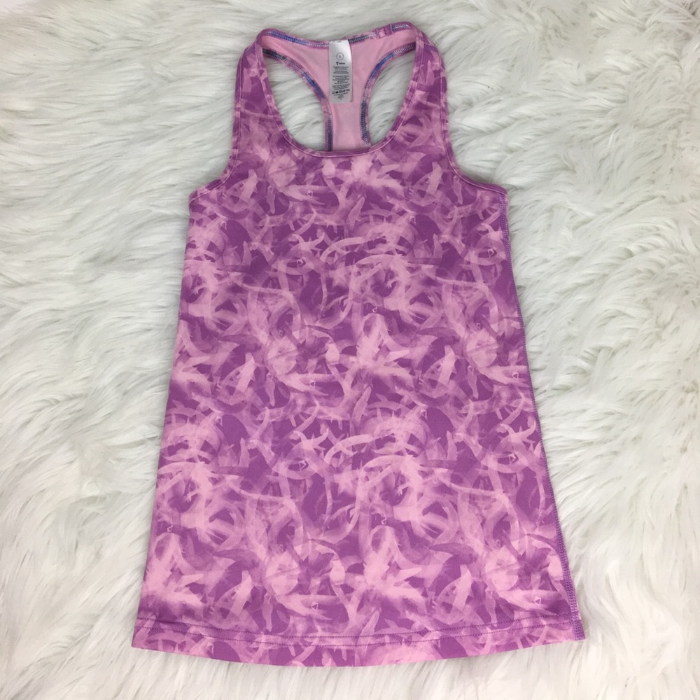 Ivivva Abstract pink tank top size 6