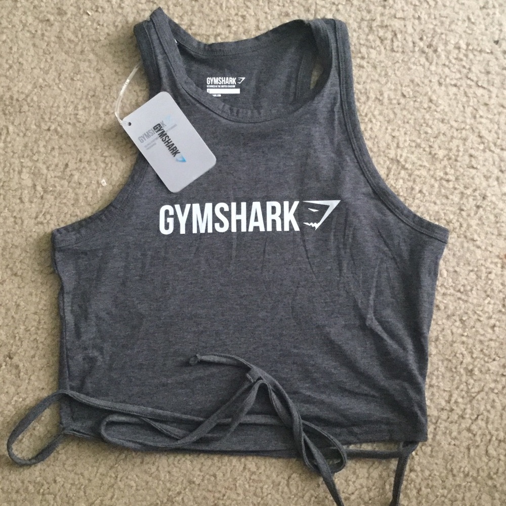 GymShark Ribbon Crop tank - Gray