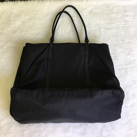 PRADA Black Nylon Tote Bag with Leather Straps - Picture 4 of 8