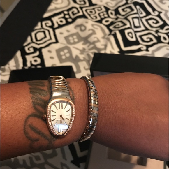 Serpenti Tubogas  Opaline Dial Quartz Ladies Watch main image 6