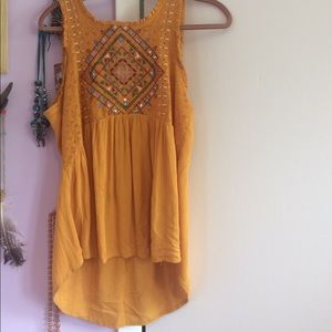 Boho yellow blouse