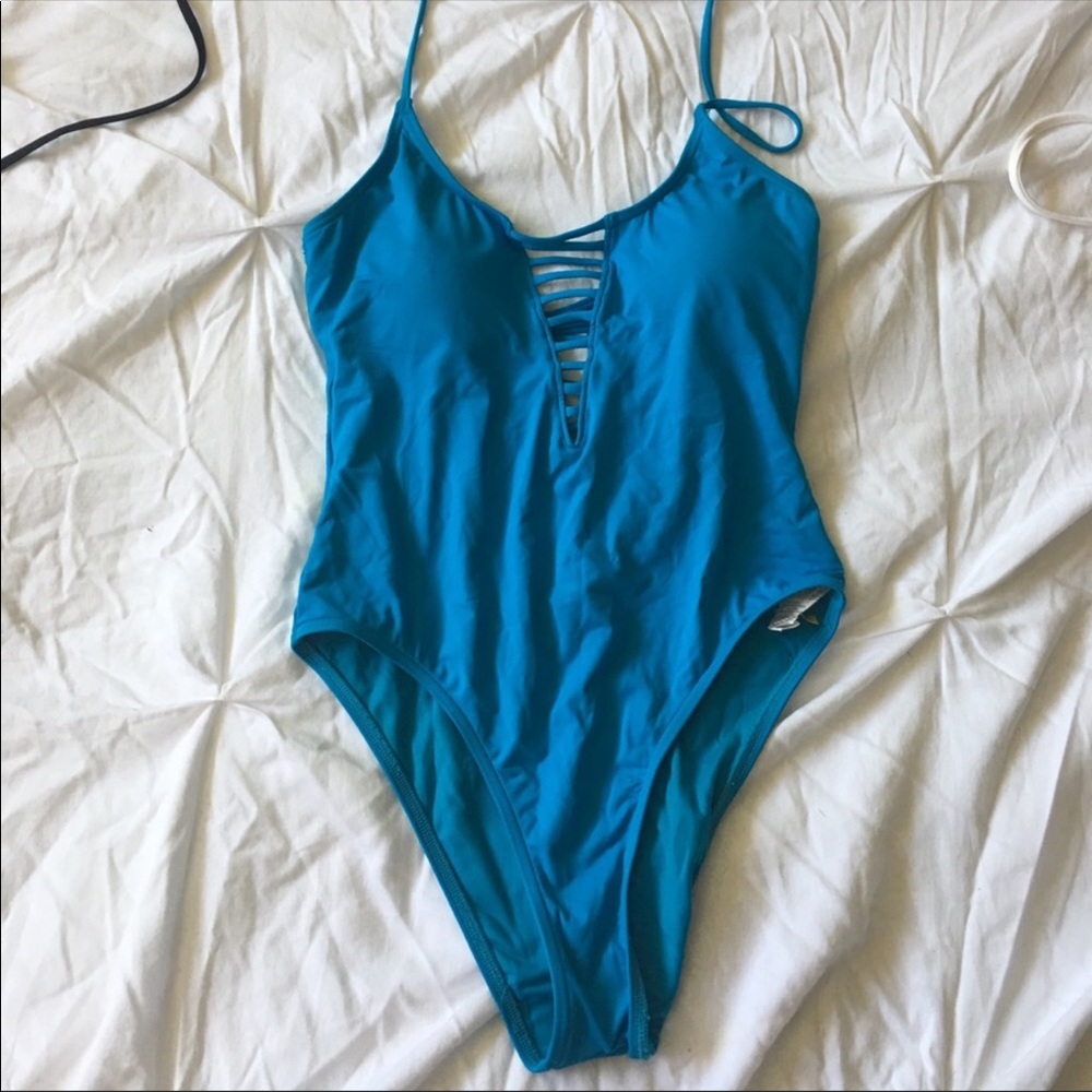 Rip curl one piece suit turquoise high cut suit