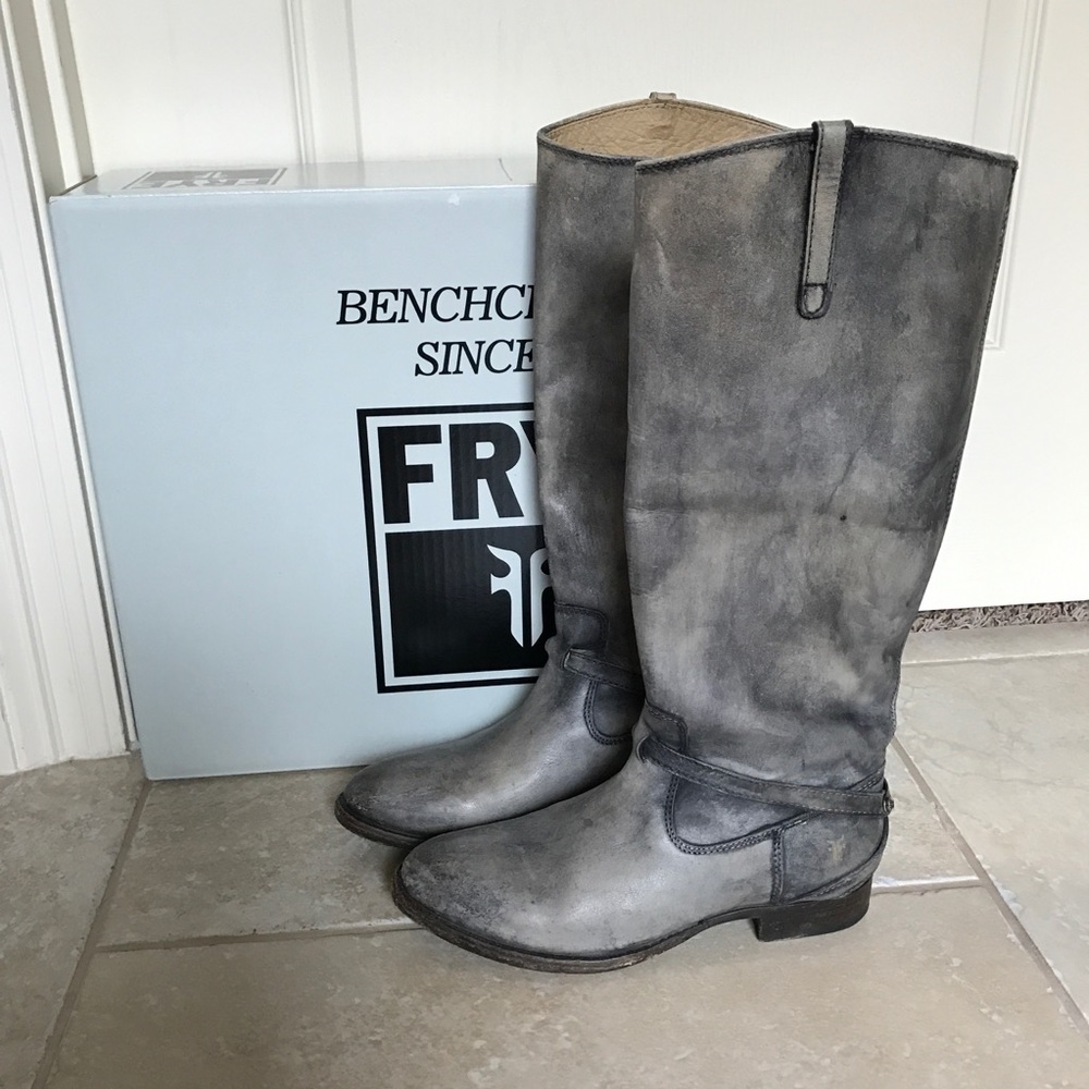 Frye Lindsay Plate Boots - Stone (Limited Edition)