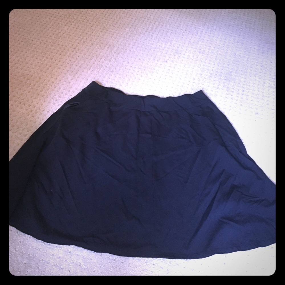 Lane Bryant Black A-Line Circle Skirt NWOT