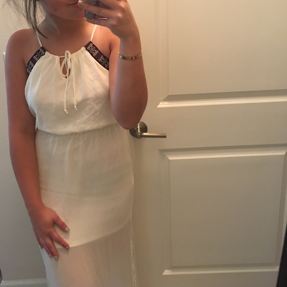 While Aztec maxi dress
