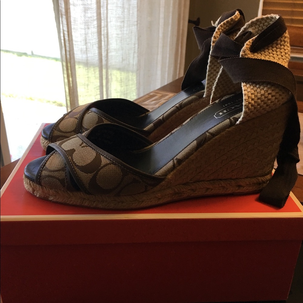 Coach Espadrilles Wedge lace tie up
