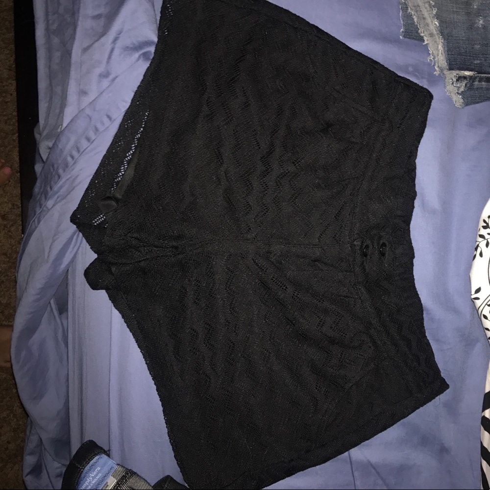 Black shorts with design