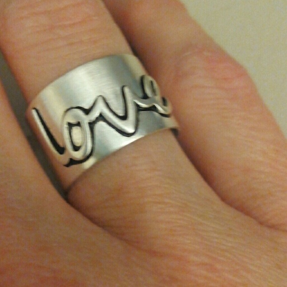 Sz7.25 Love sterling ring - Picture 4 of 7