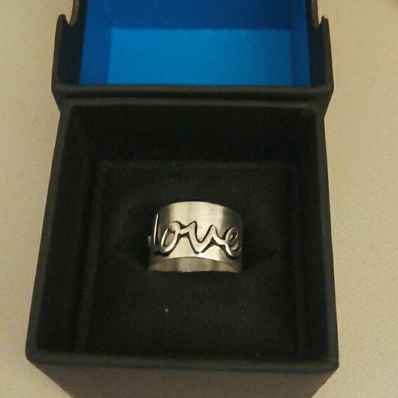 Sz7.25 Love sterling ring - Picture 7 of 7