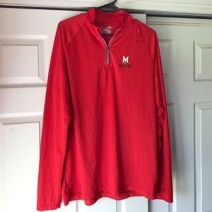 Maryland Under Armour Red Quarterzip