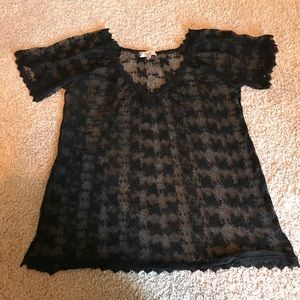 LAST CALL Black Lacy Tee