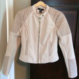 H & M Fabric Biker Jacket Size 6