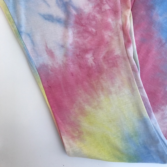 Rainbow 🌈 Tie-Dye High Waist Bell Bottom Pants - Picture 2 of 2