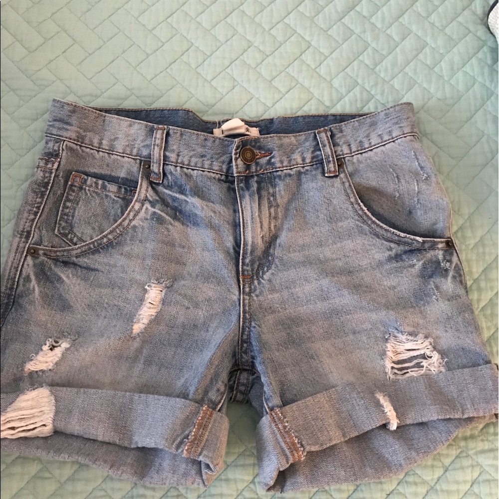 Distressed Denim shorts