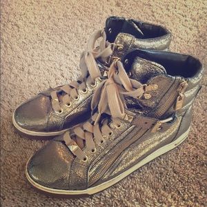 Metallic Gold Hightops