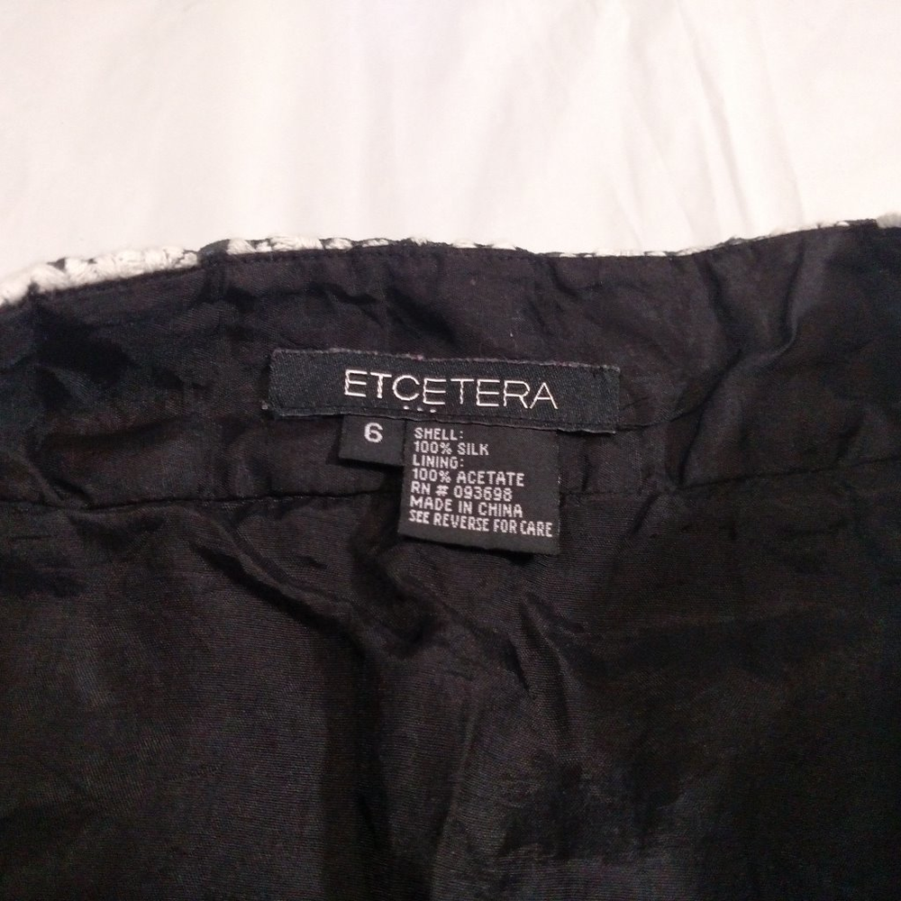 ETCETERA Skirt SILK Knee Length Women Size 6 - Picture 3 of 5