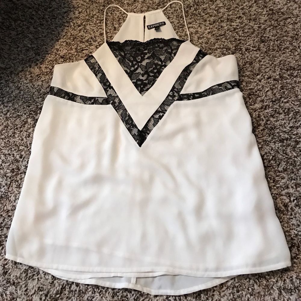 Racer back lace tank