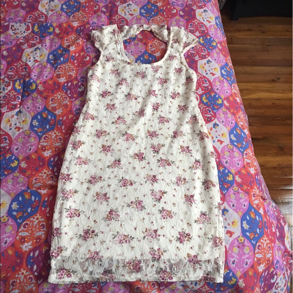 Bebe Foral Lace Dress