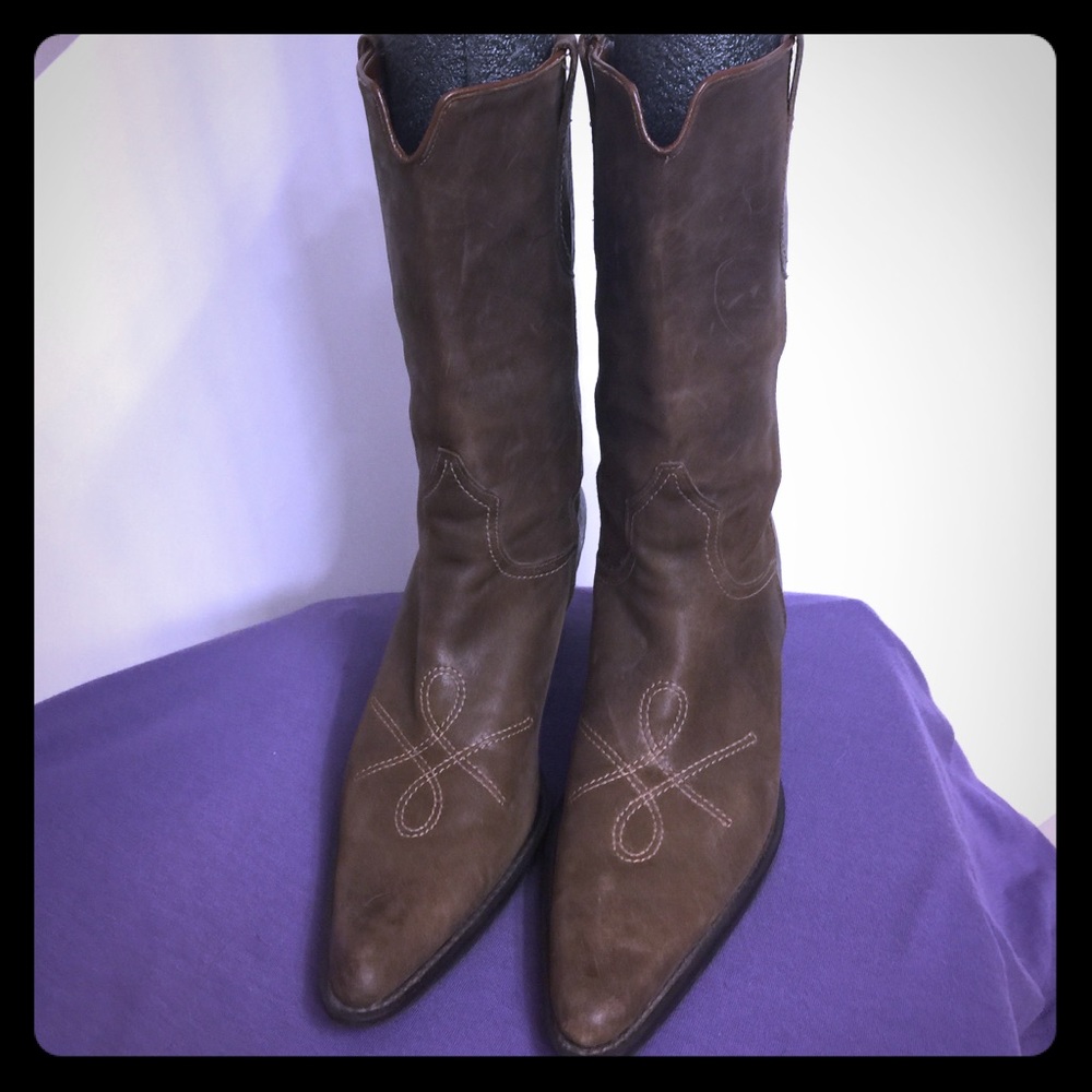 Franco Sarto brown leather boots 👢
