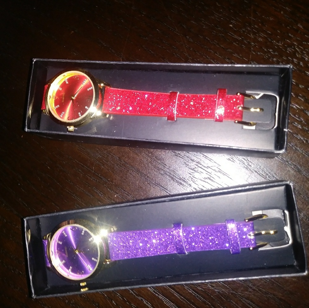 Red and purple watches